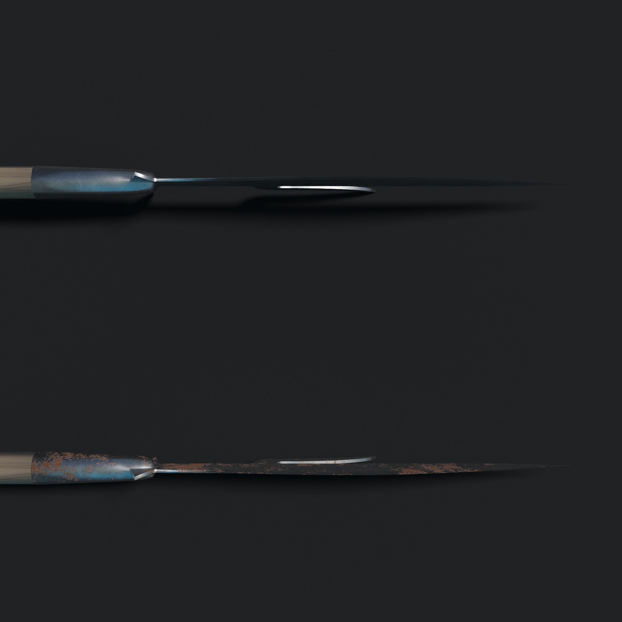 Medieval Glaive Low-poly 3D model_2