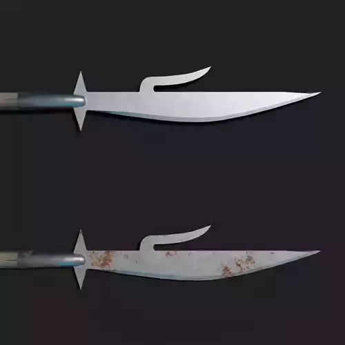 Medieval Glaive Low-poly 3D model