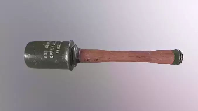 Germany Grenade with PBR  Low poly Game ready