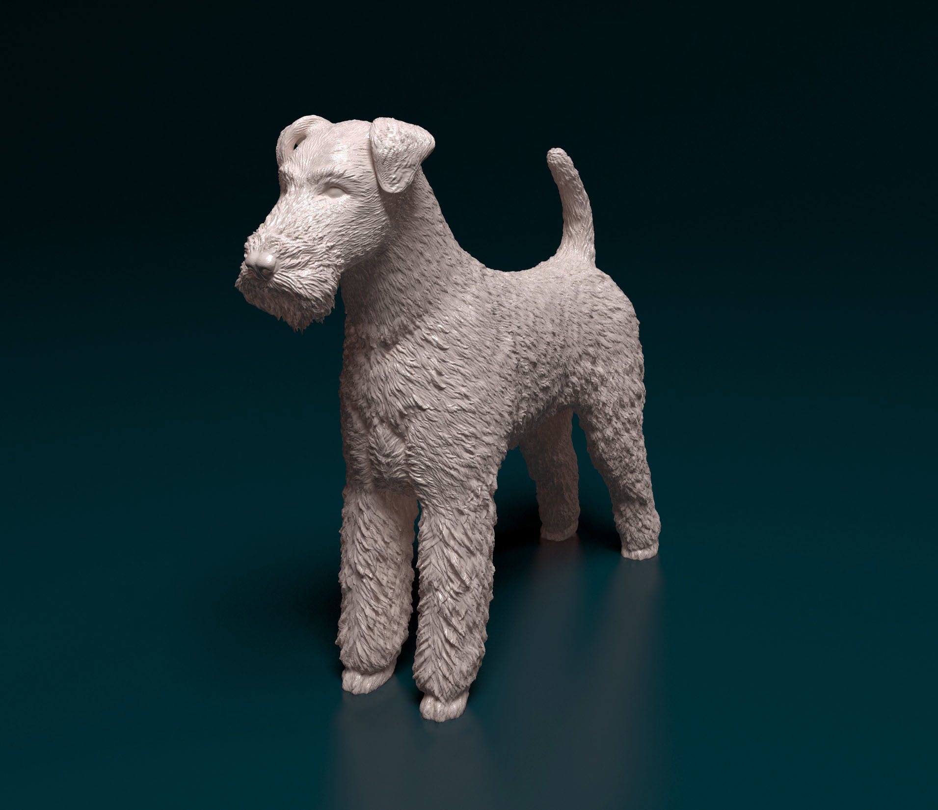 Airedale terrier 3D print model_4