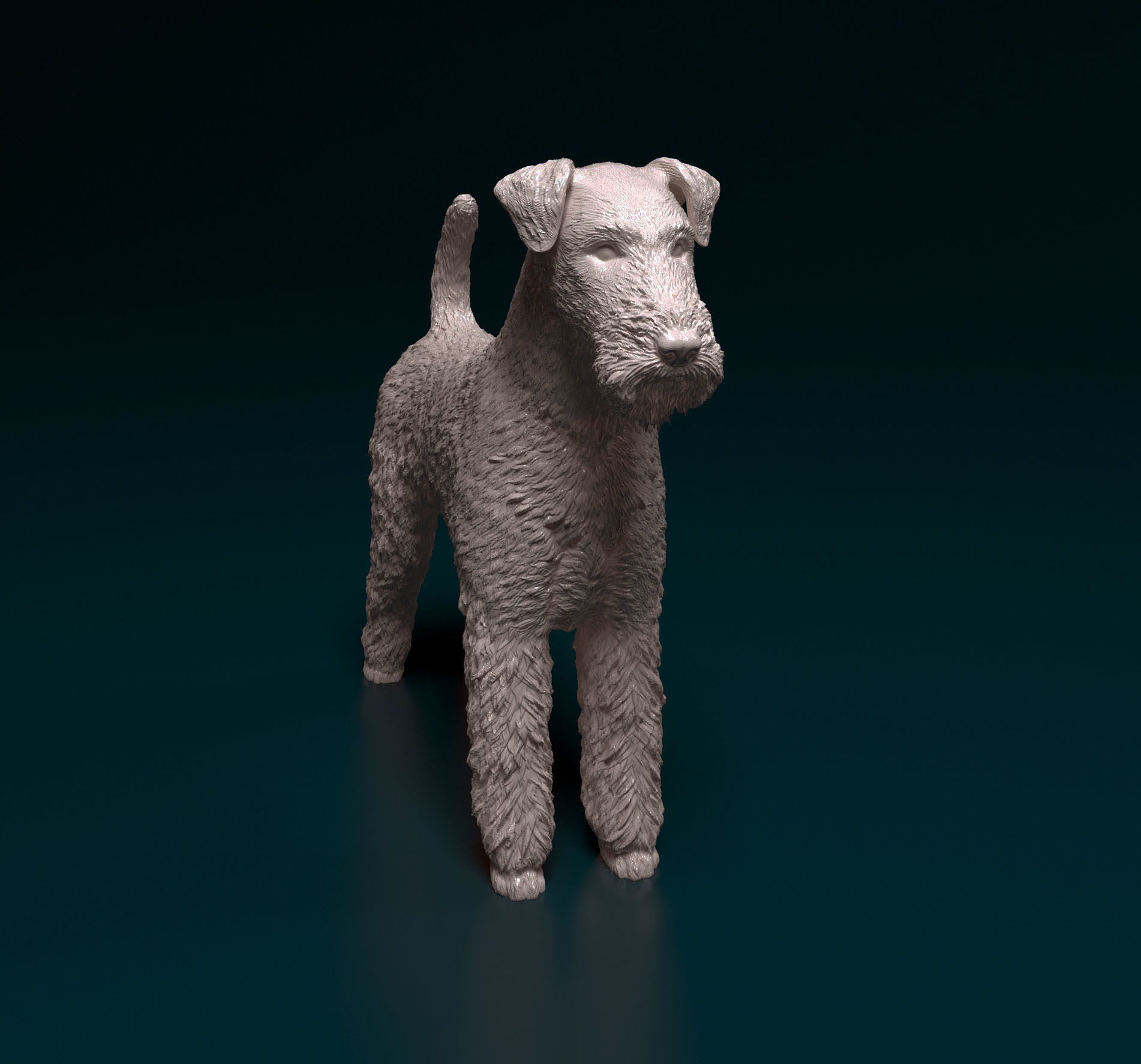 Airedale terrier 3D print model_2
