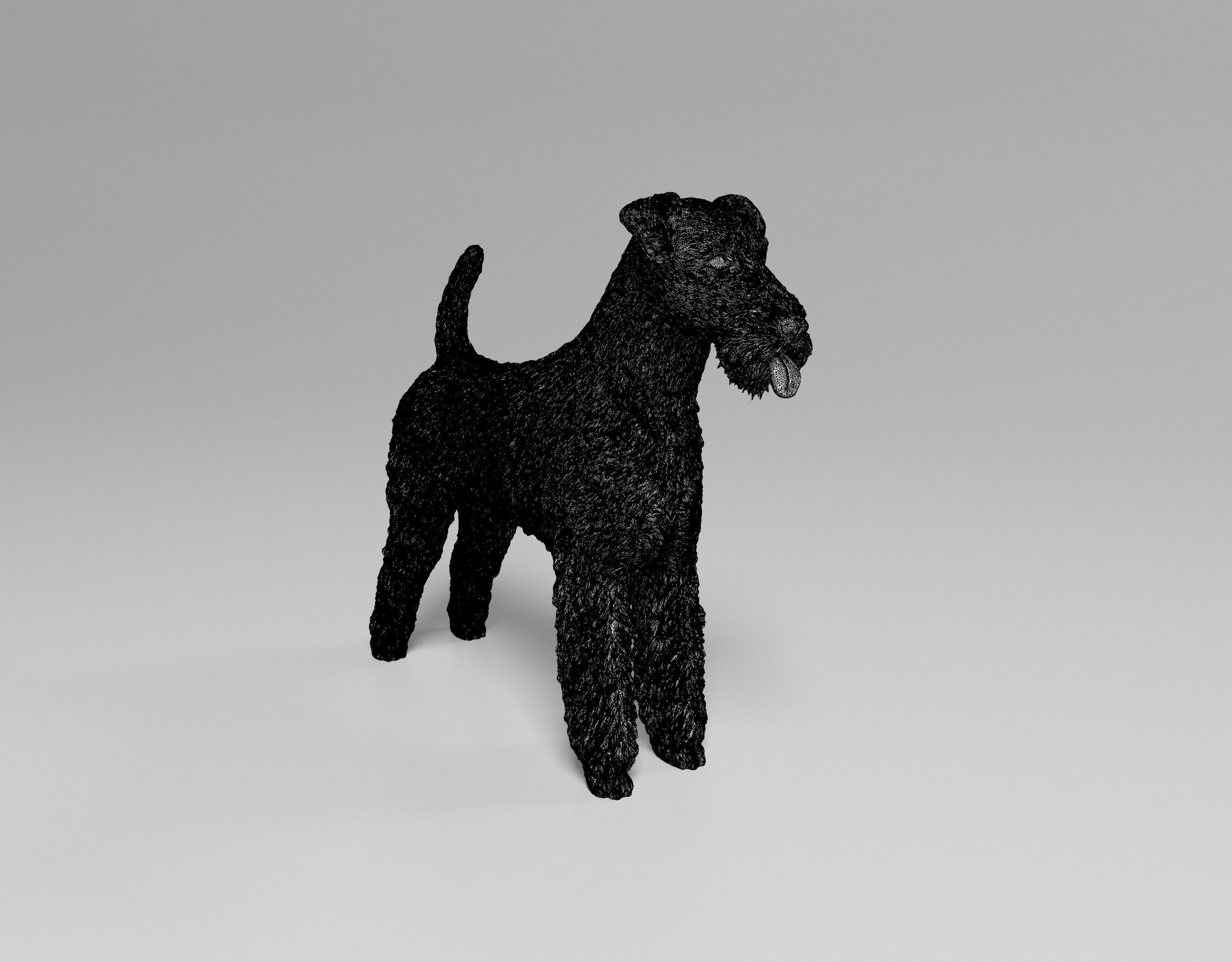 Airedale terrier 3D print model_8