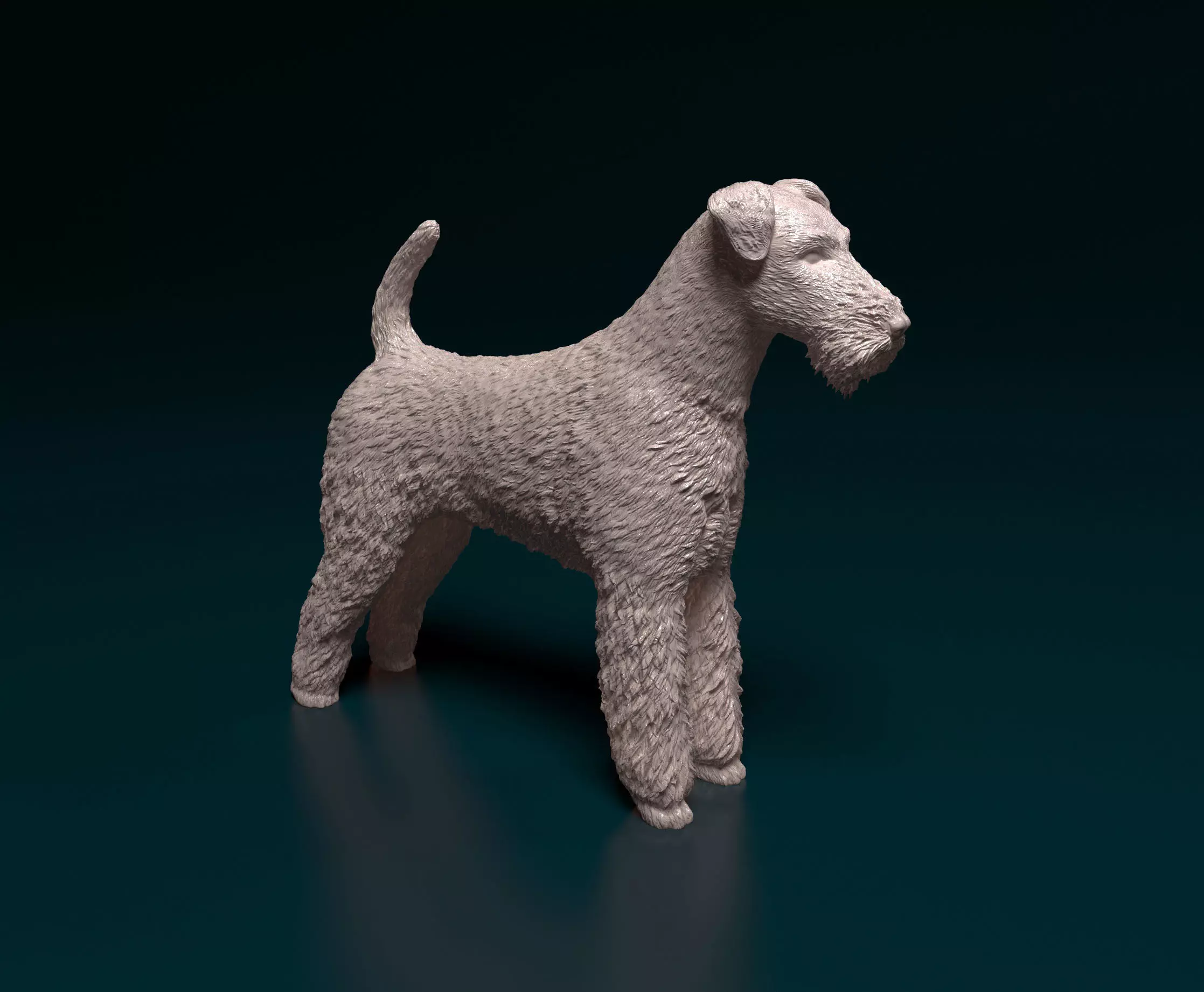 Airedale terrier 3D print model_0