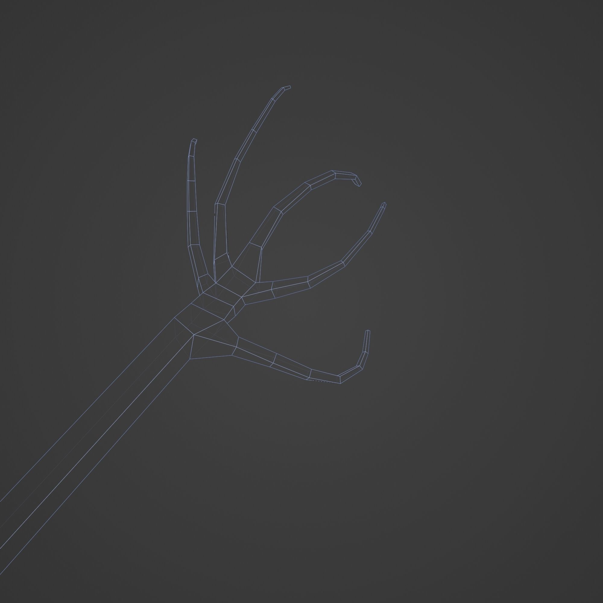 Scarecrow Cross with Cloak without Head Low-poly 3D model_20