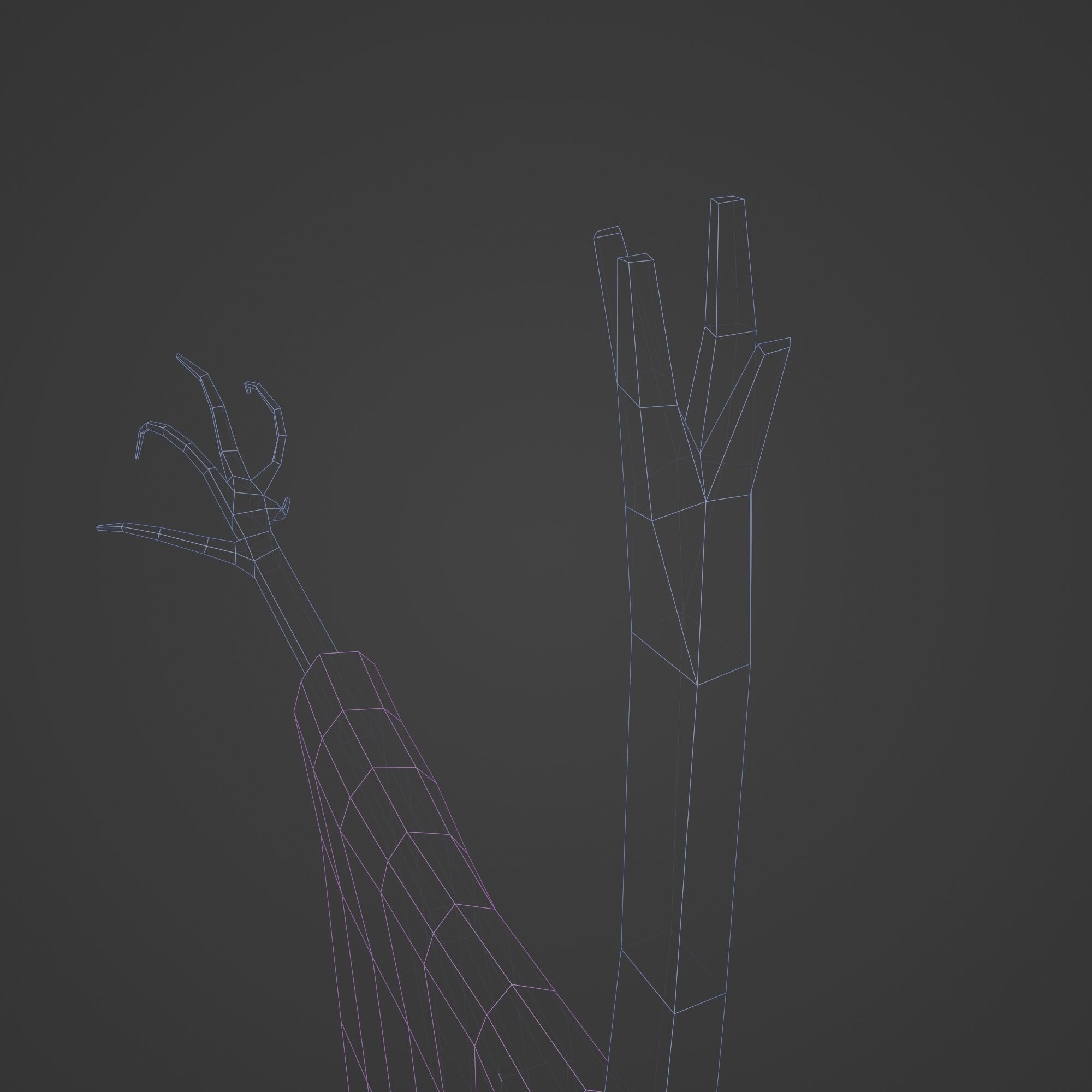 Scarecrow Cross with Cloak without Head Low-poly 3D model_22