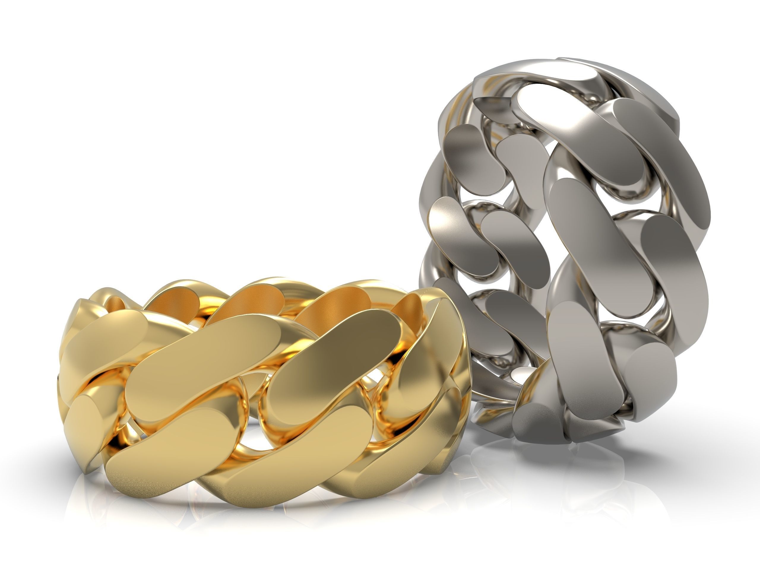 Cuban ring 10 mm wide size 54 3D print model_7