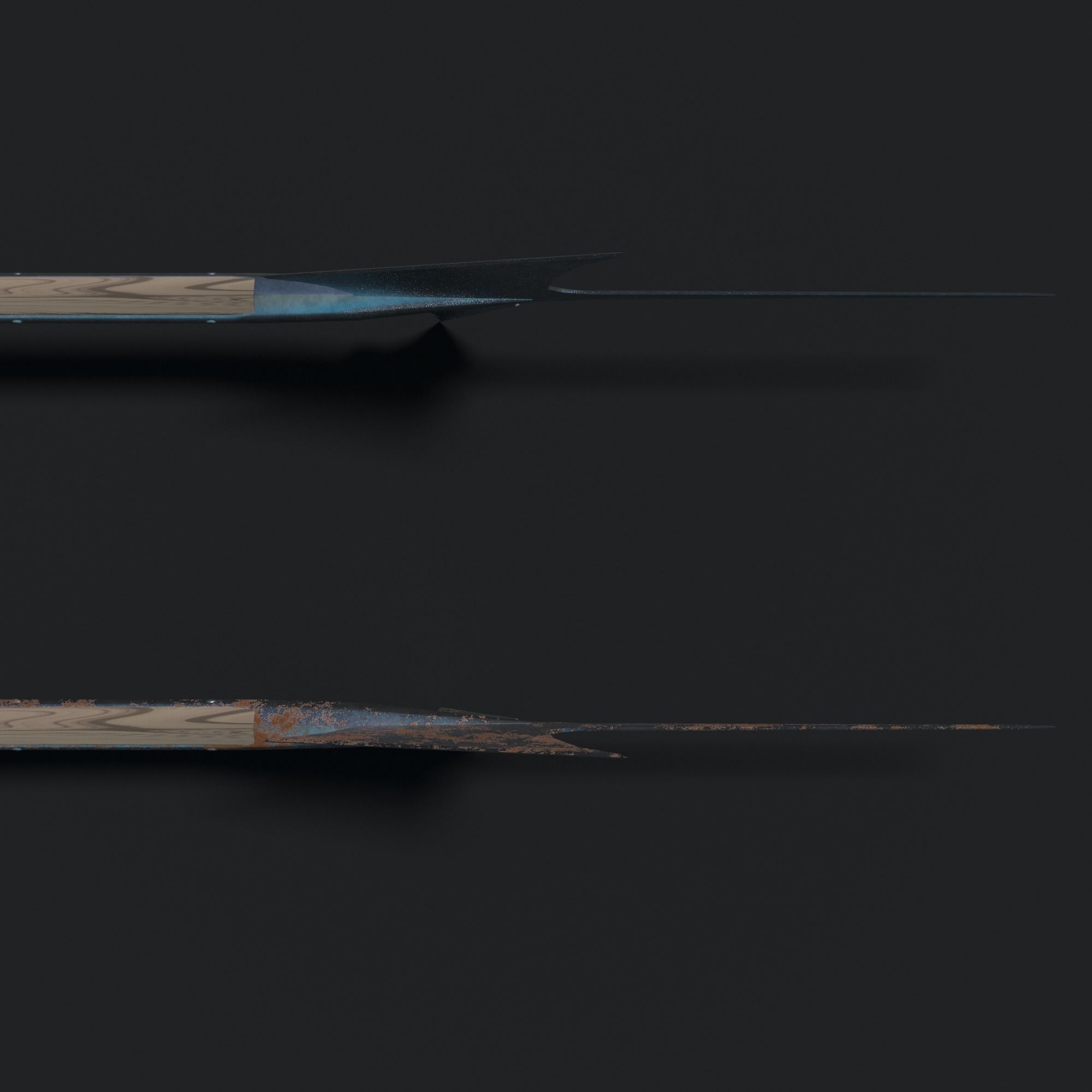 Medieval Halberd Low-poly 3D model_2