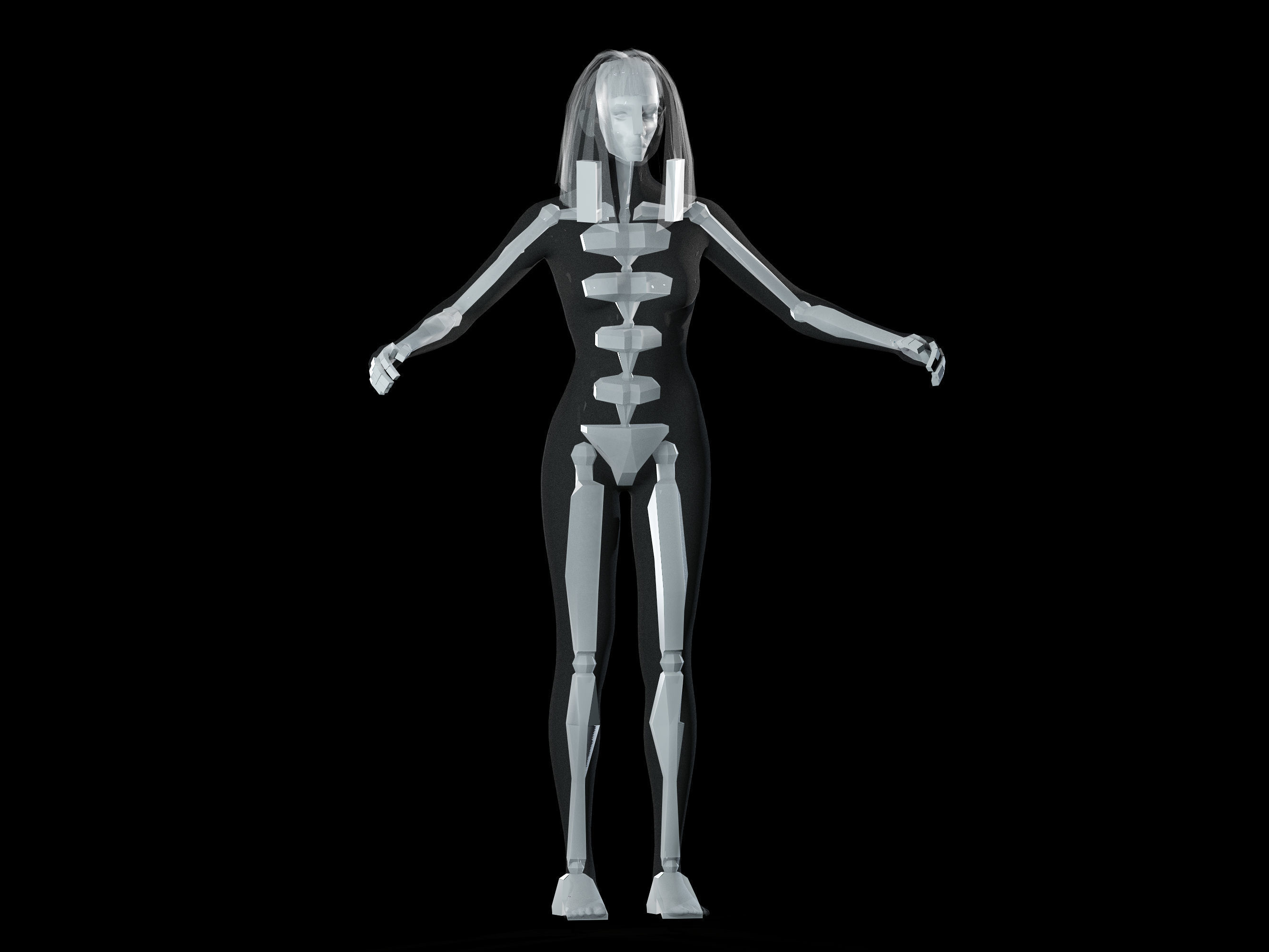 Joi From Blade Runner 2040 Low-poly 3D model_10