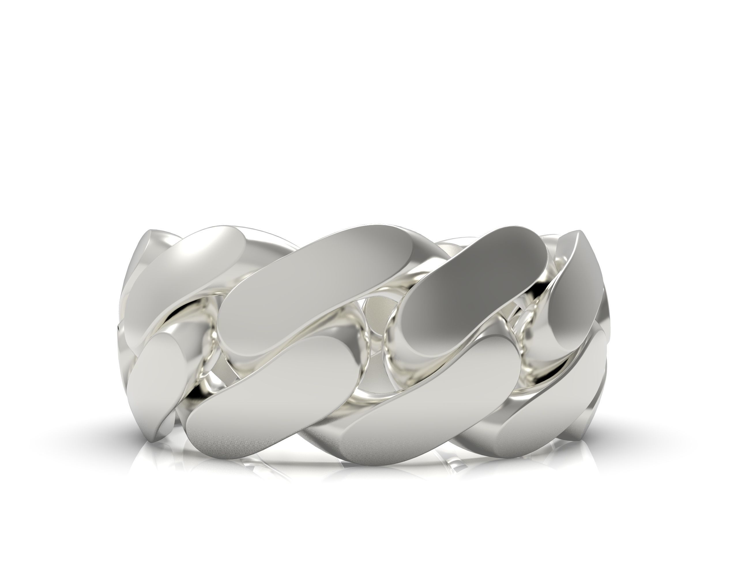 Cuban ring 10 mm wide size 48 3D print model_10