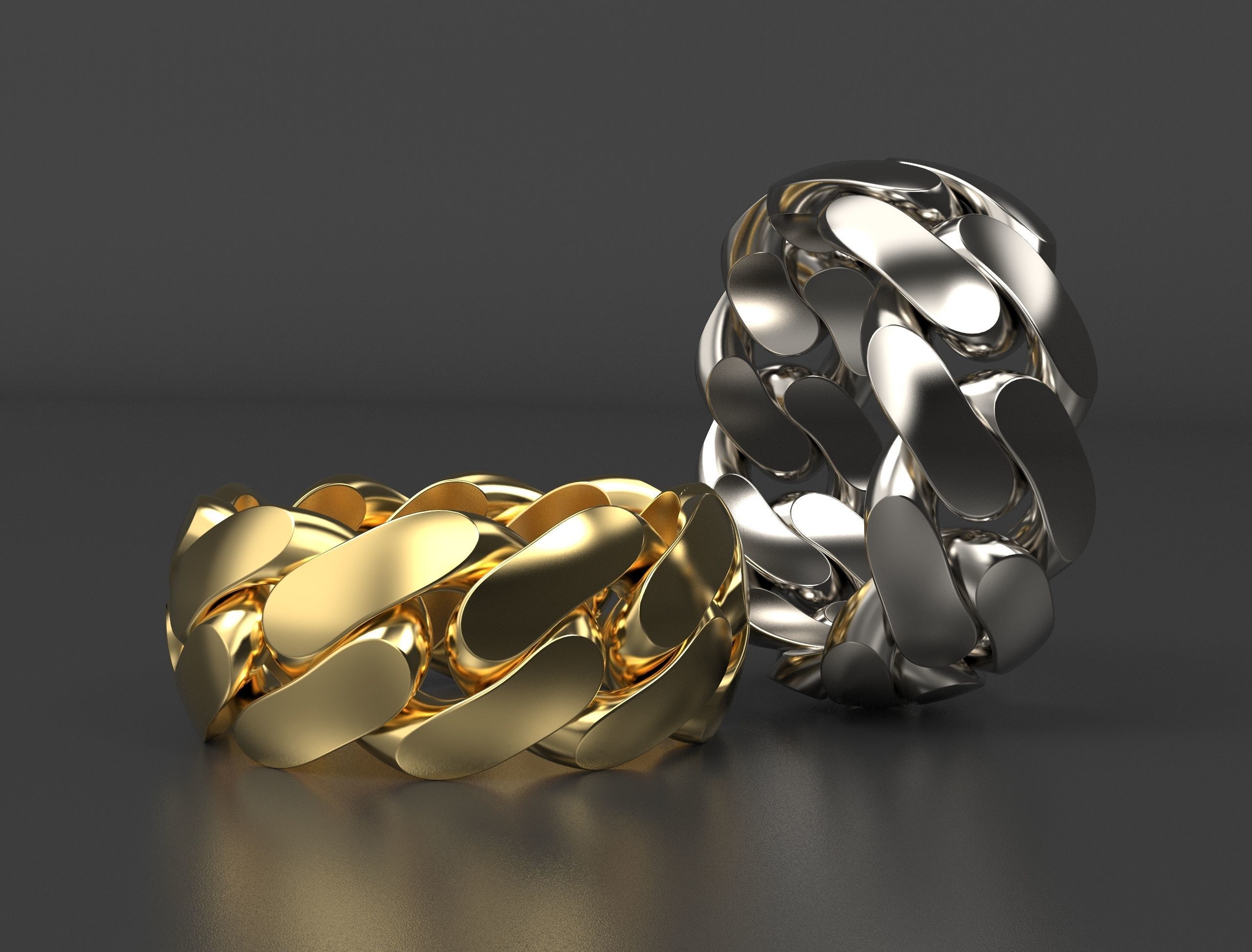 Cuban ring 10 mm wide size 48 3D print model_5