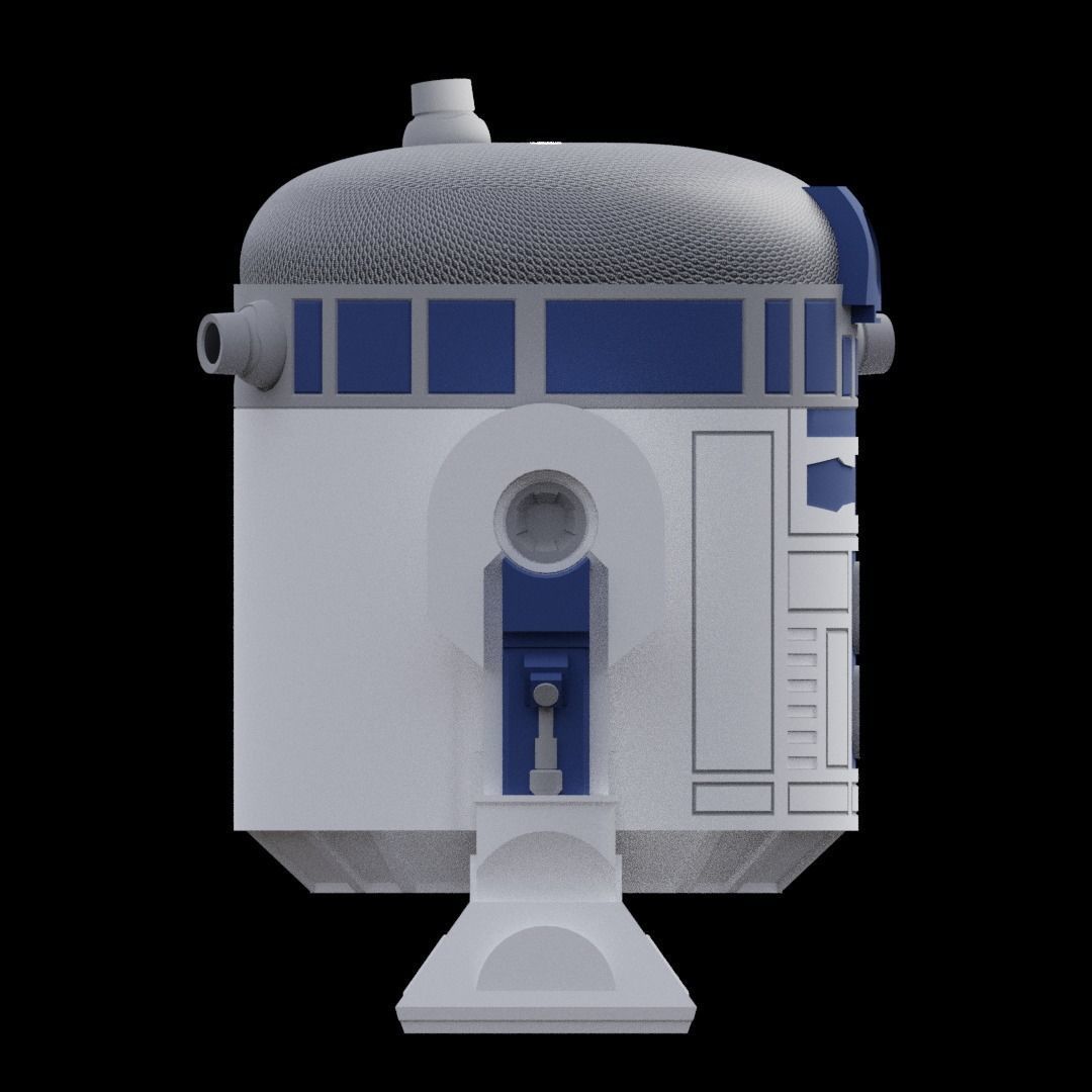 R2-D2 inspired stand for Google Home mini or Nest mini 3D print model_4