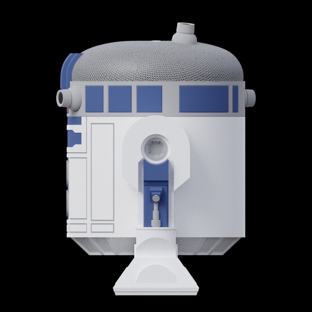 R2-D2 inspired stand for Google Home mini or Nest mini 3D print model_2