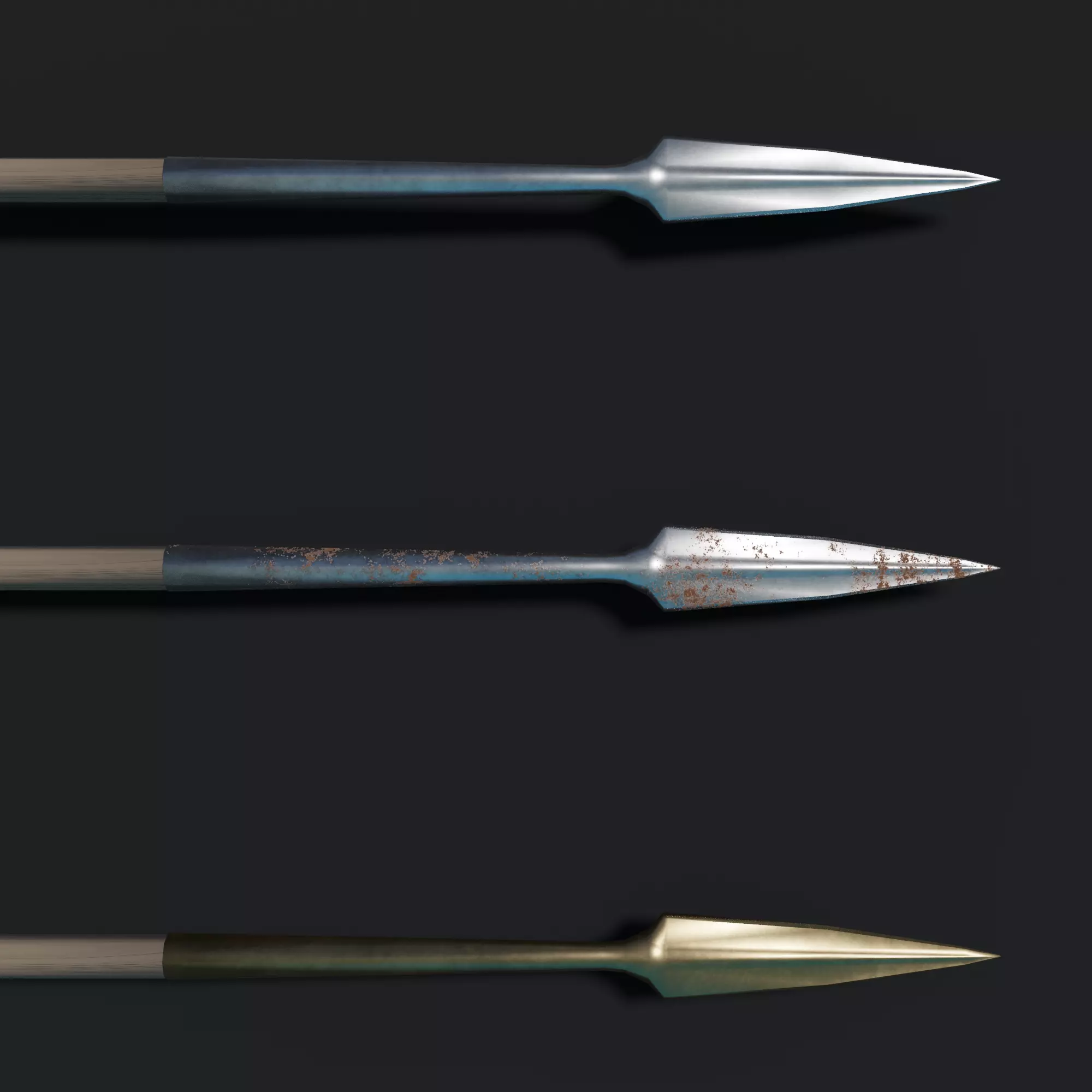 Ancient Macedonian Xyston Lance Low-poly 3D model_0
