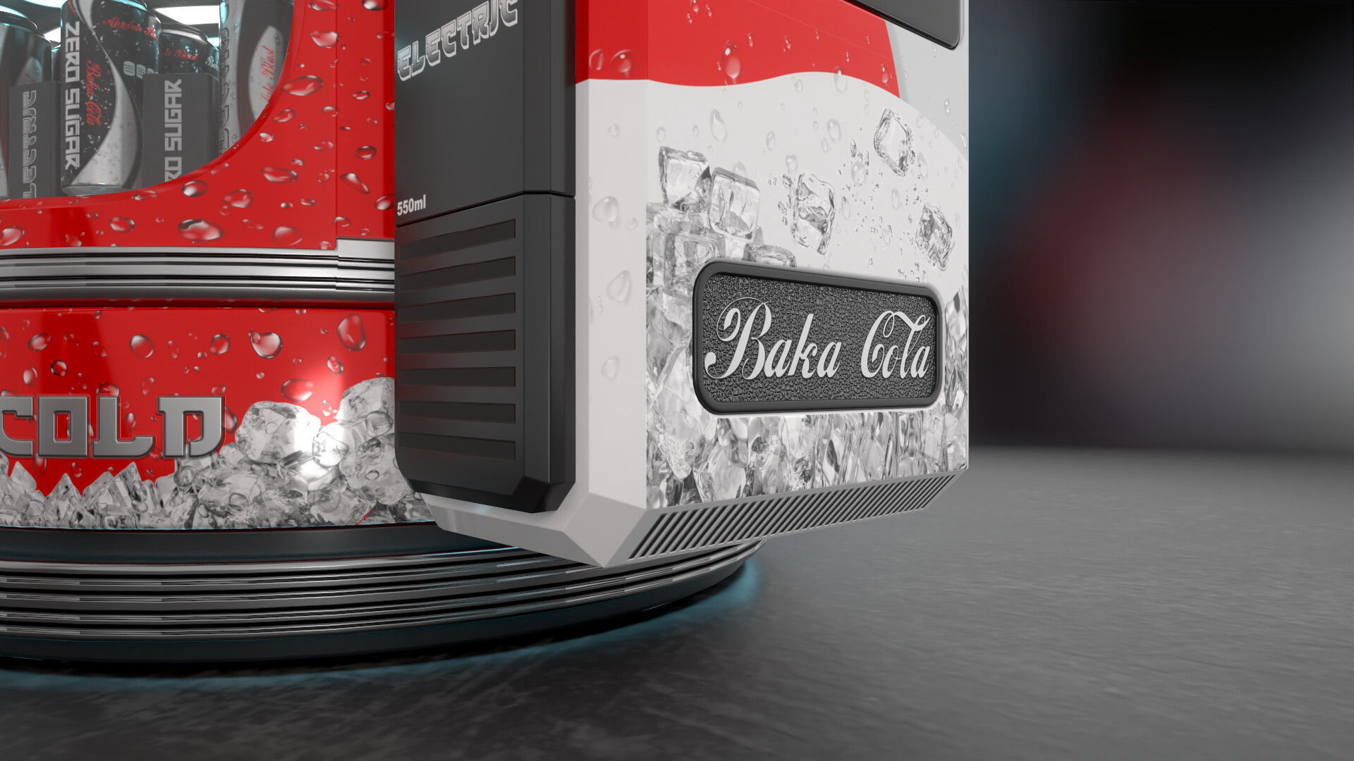 Baka - Cola Vending Machine- Cans  3D model_9