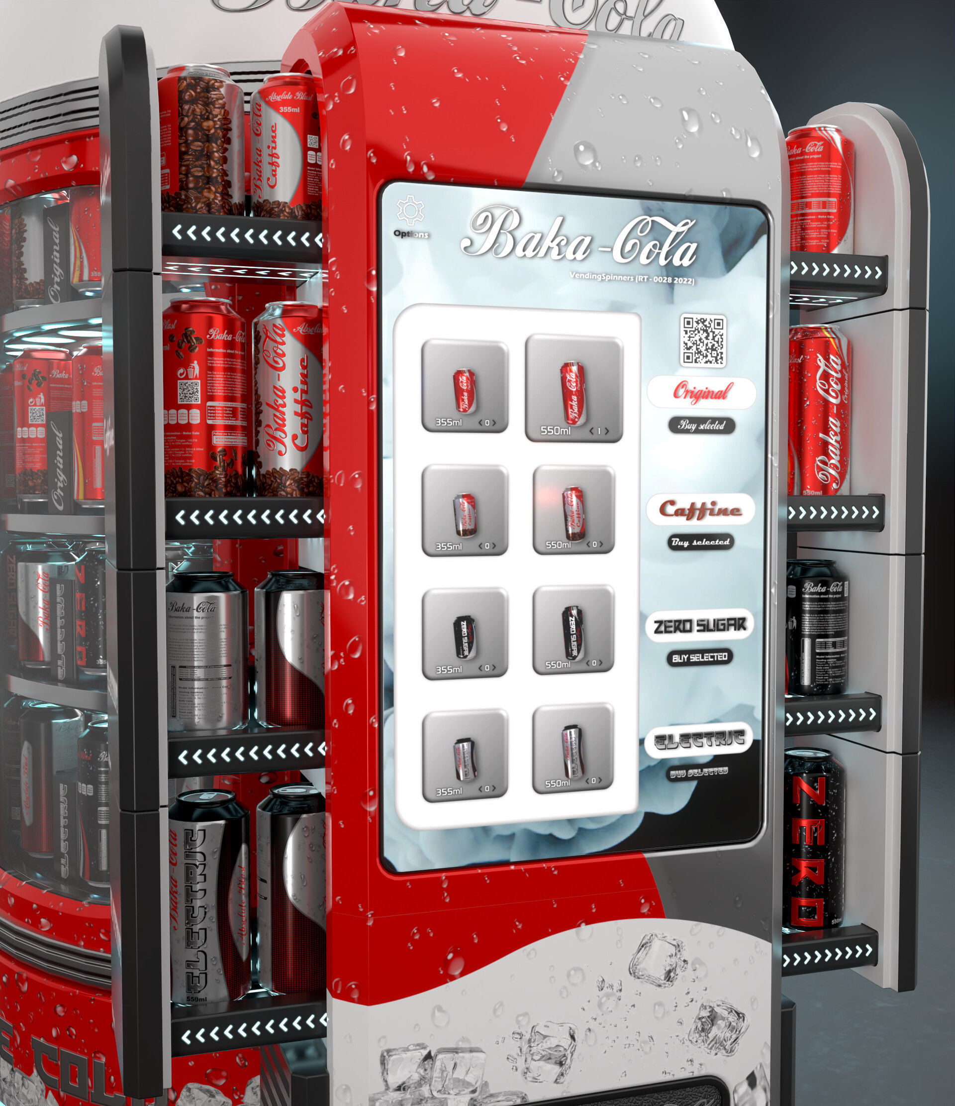 Baka - Cola Vending Machine- Cans  3D model_8