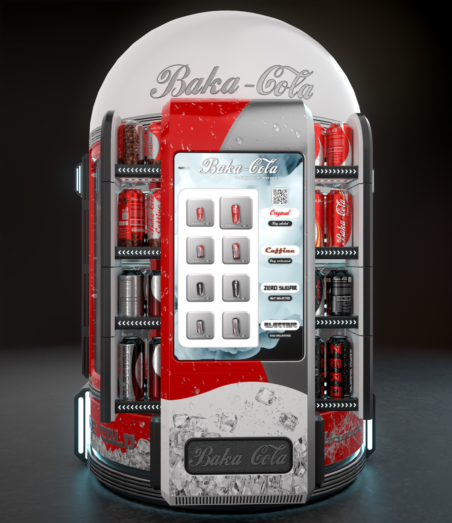 Baka - Cola Vending Machine- Cans  3D model_5