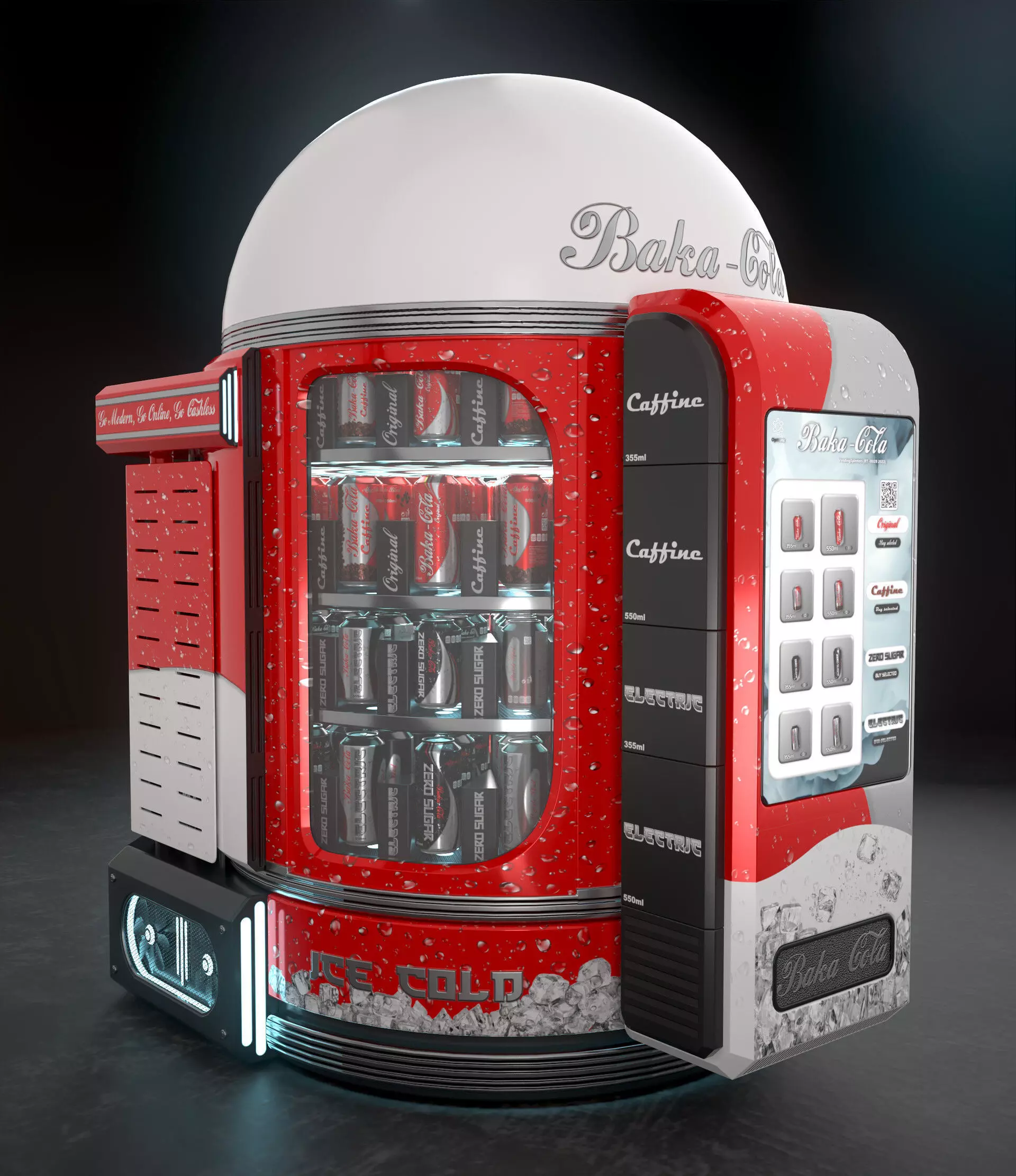 Baka - Cola Vending Machine- Cans  3D model_0