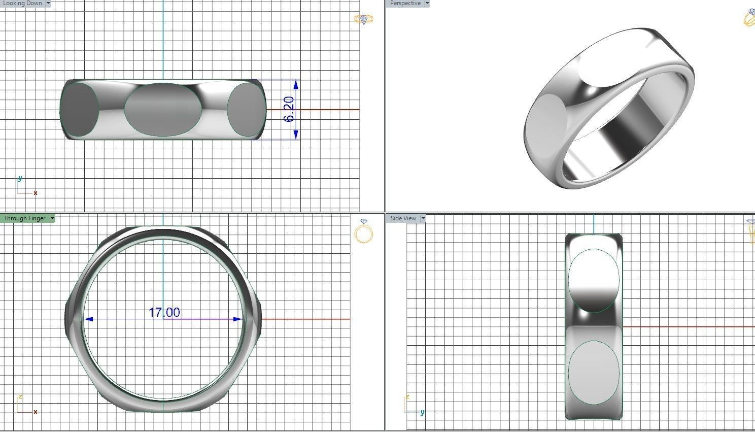 Minimalist Ring 3D print model_12