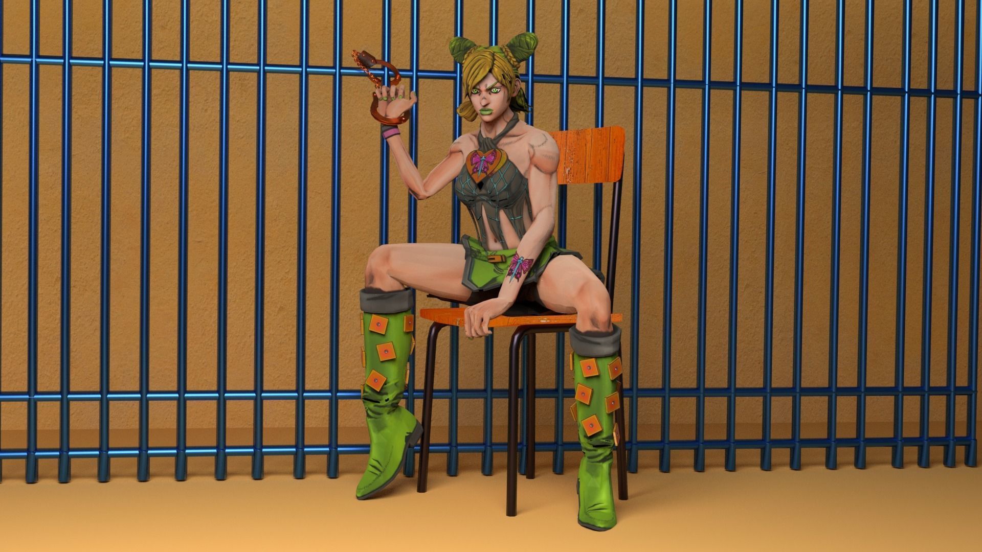 Jolyne Prisoner 3D print model_2