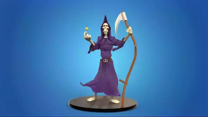 DEATH- complete figure-discworld with pre supports
