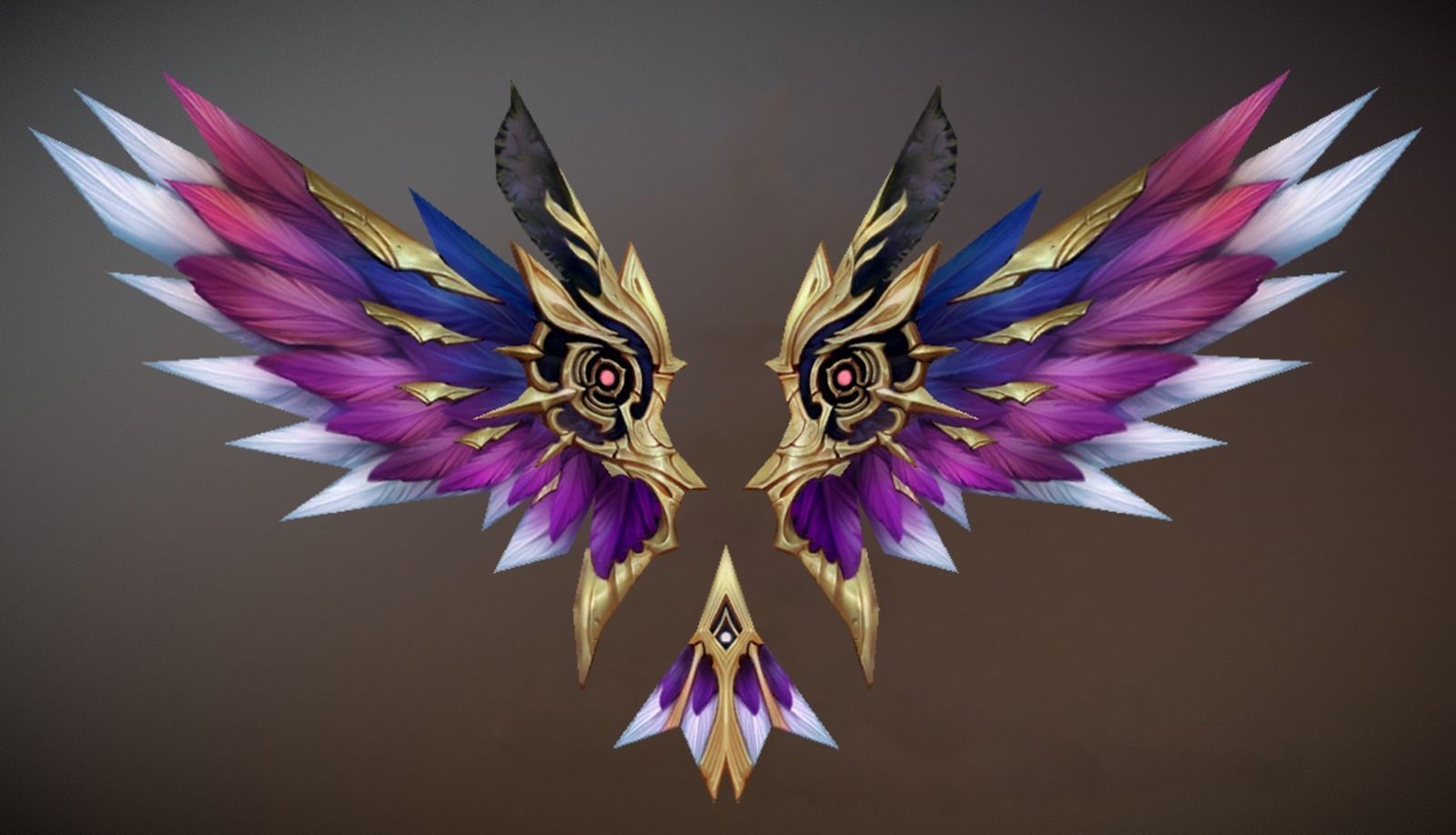 Futuristic Wing Low-poly 3D model_4