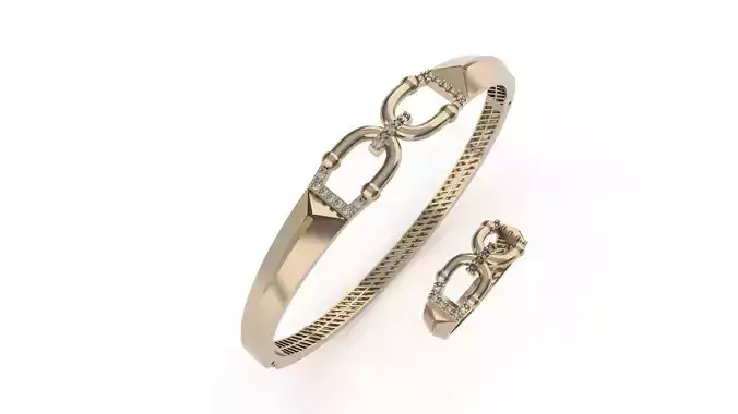 Ring  Bracelet Jewelry Set - Ready for 3D Printing