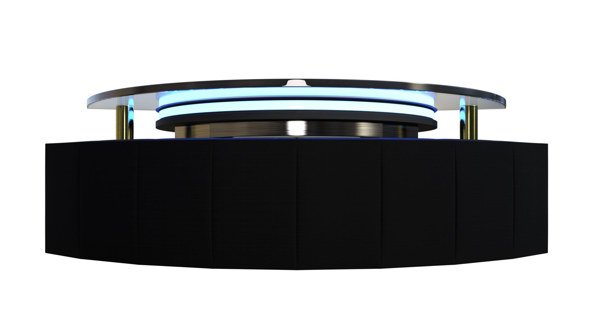 Anchor News Desk and Couch 3D model_6