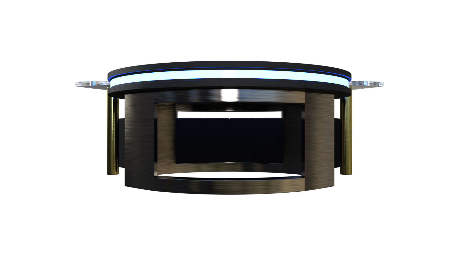 Anchor News Desk and Couch 3D model_4