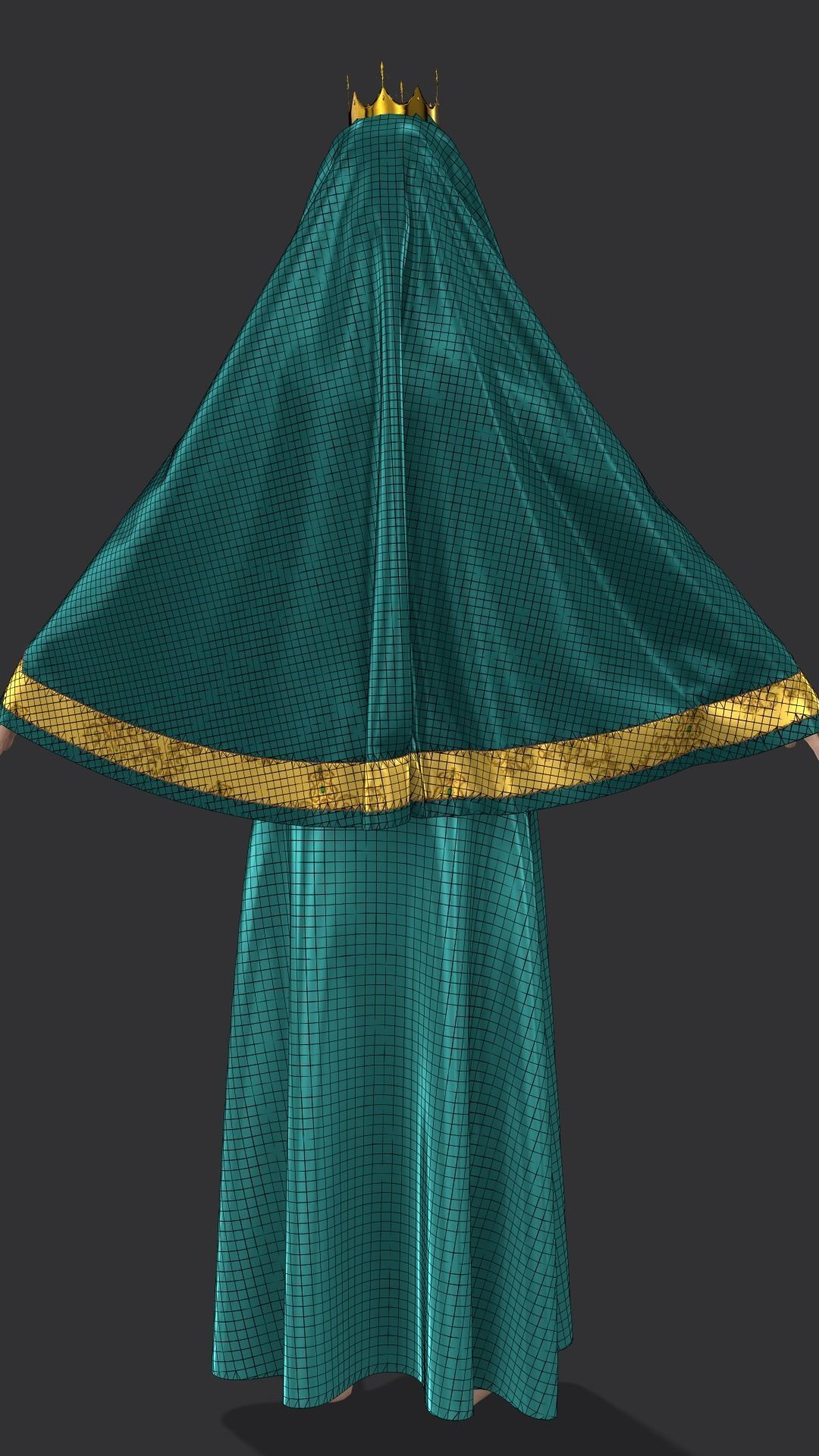 Sultan Dress Low-poly 3D model_8