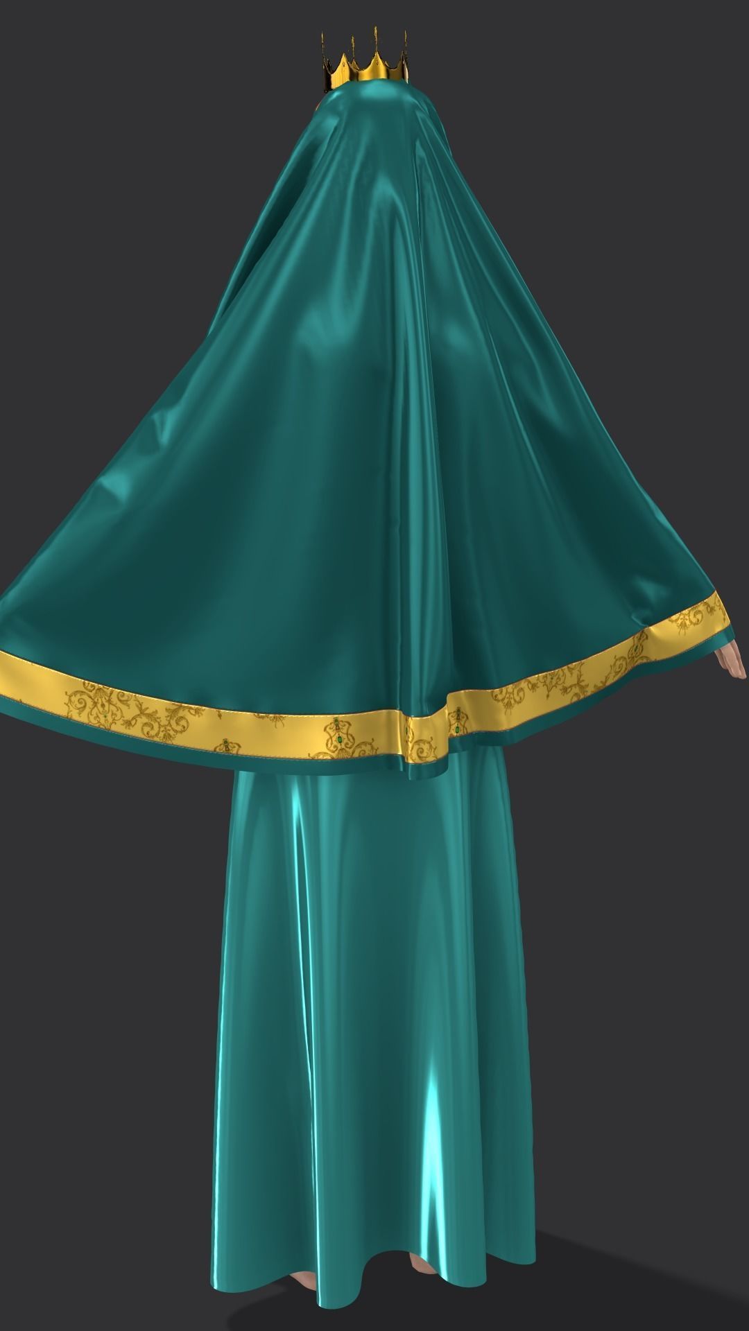 Sultan Dress Low-poly 3D model_5