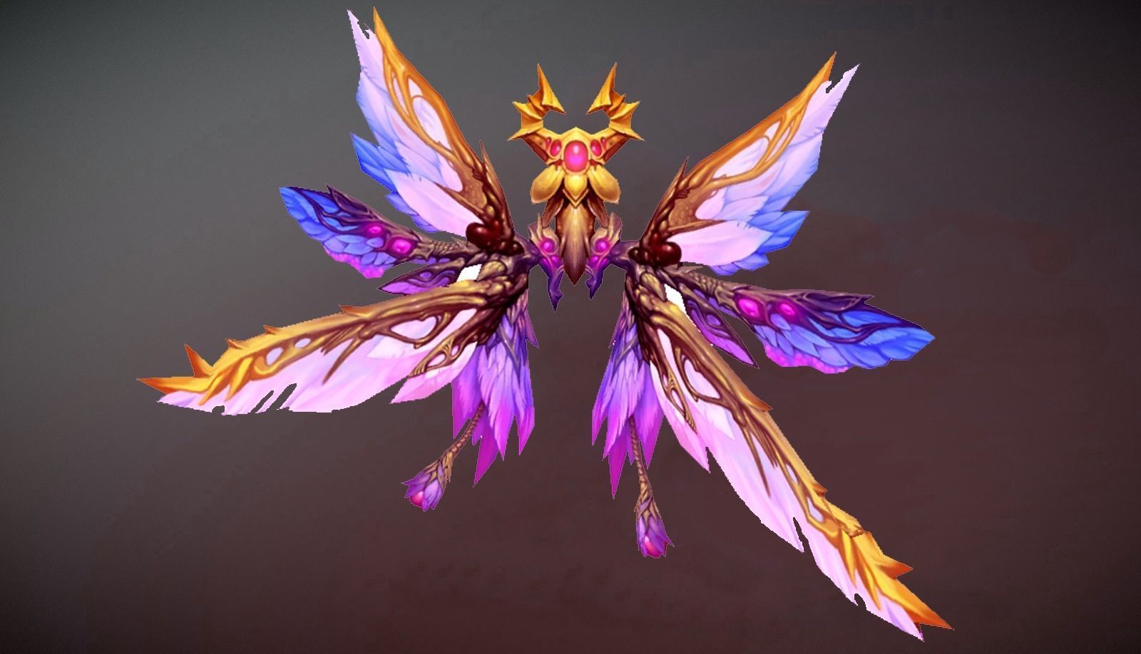 Futuristic Butterfly Wing Low-poly 3D model_8