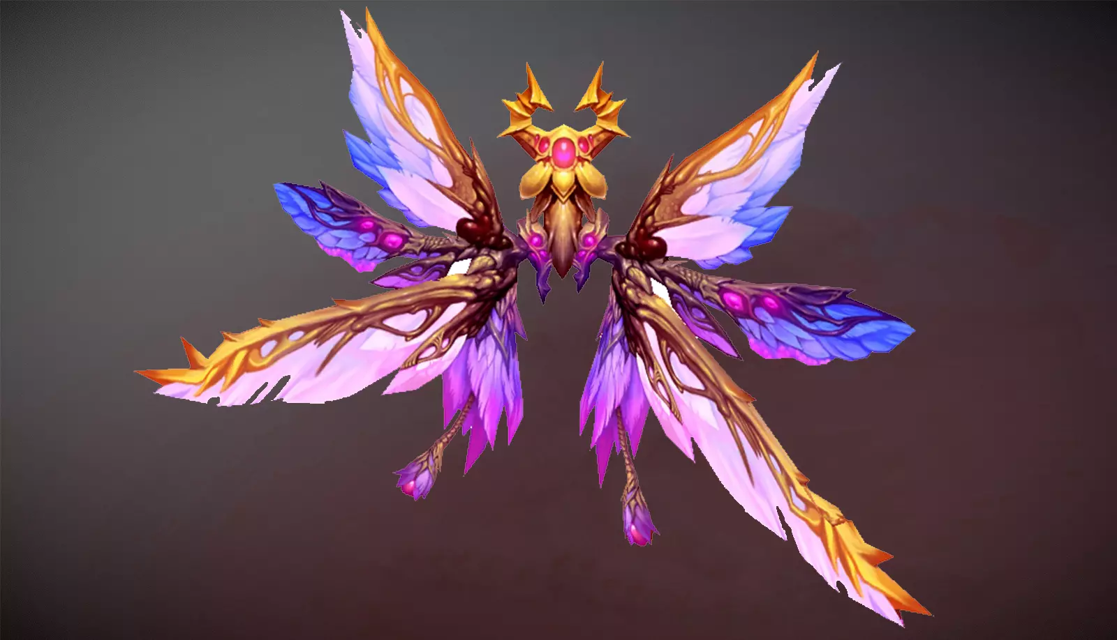 Futuristic Butterfly Wing Low-poly 3D model_0