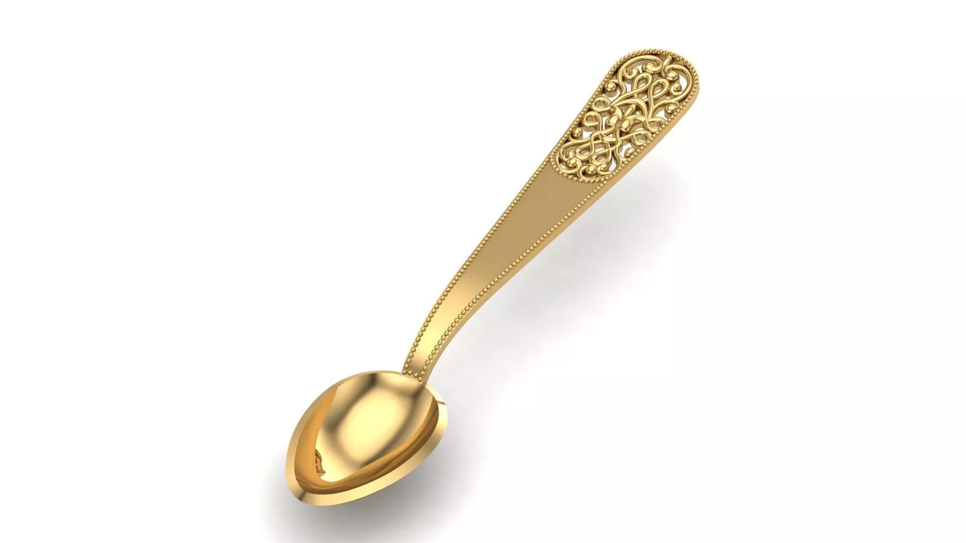 tea spoon  -  gold spoon- silver spoon - 3d print file 3D print model_0