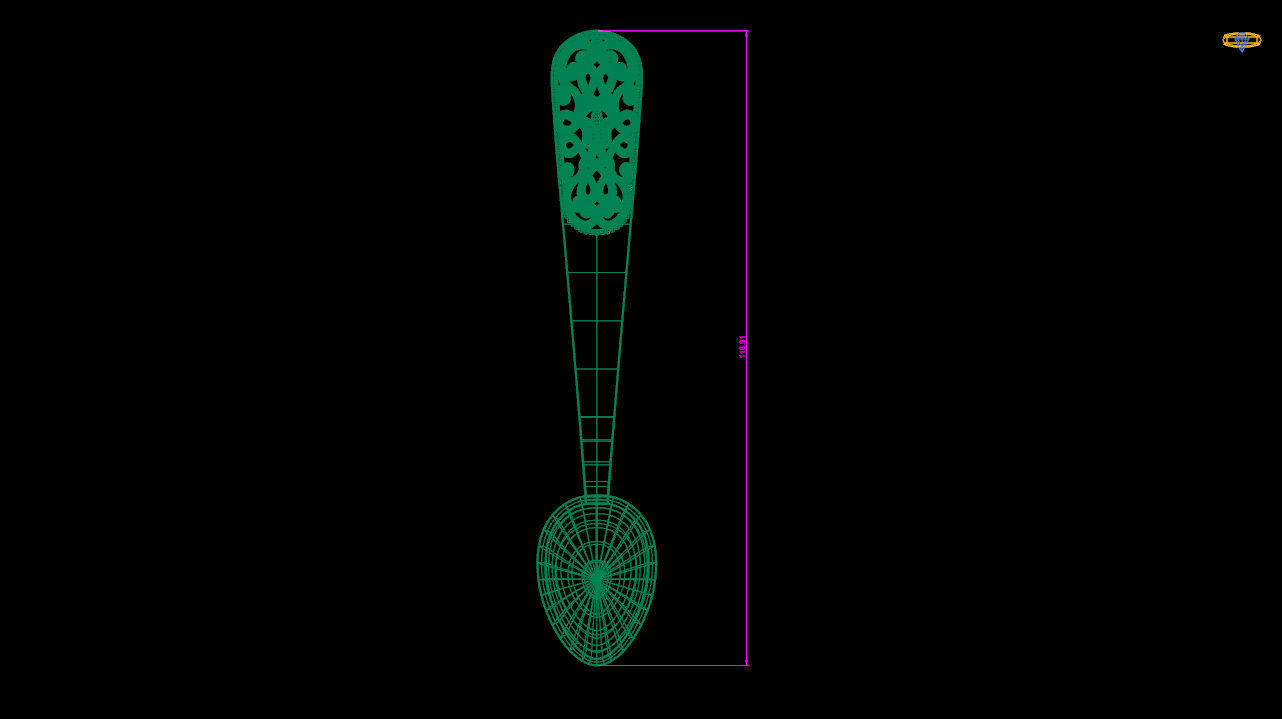 tea spoon  -  gold spoon- silver spoon - 3d print file 3D print model_2