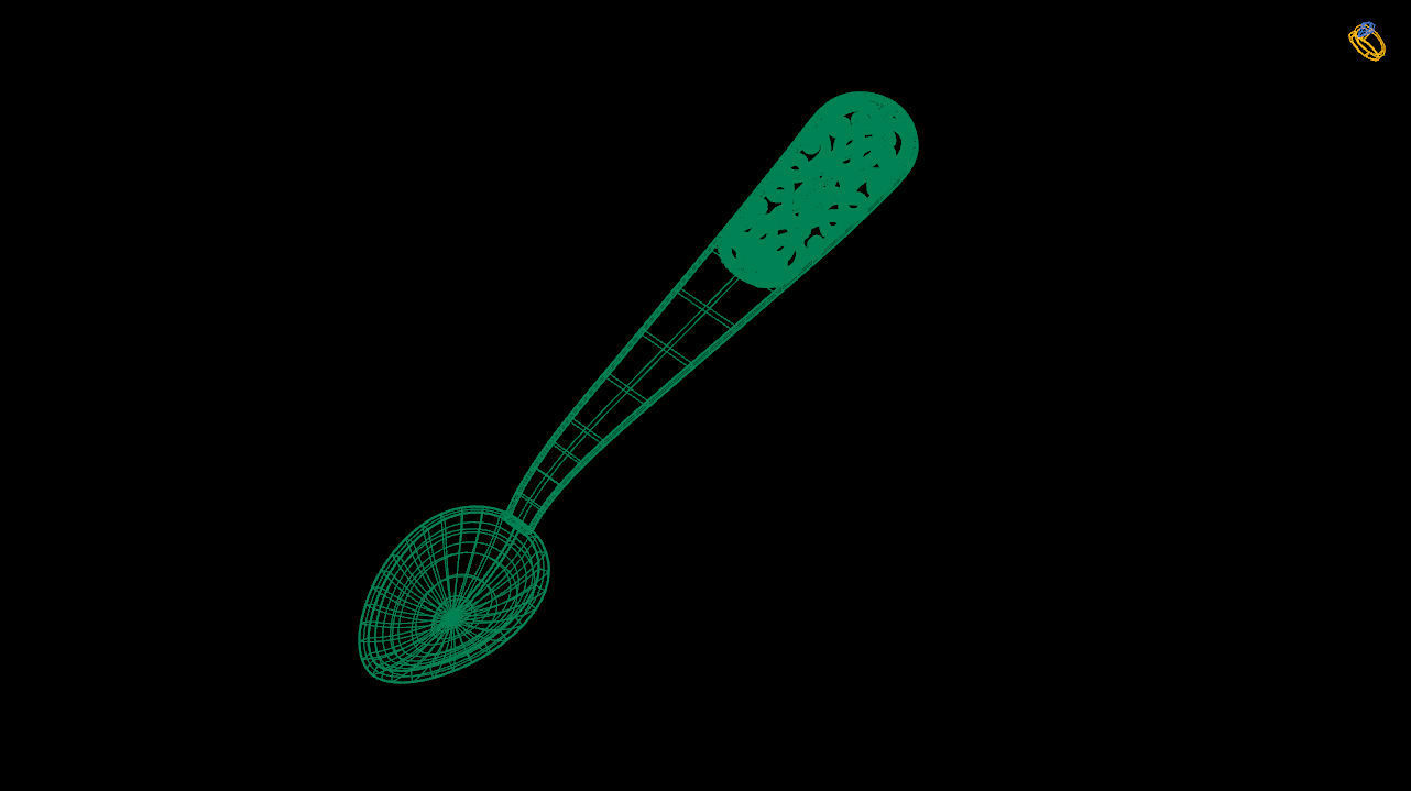 tea spoon  -  gold spoon- silver spoon - 3d print file 3D print model_6