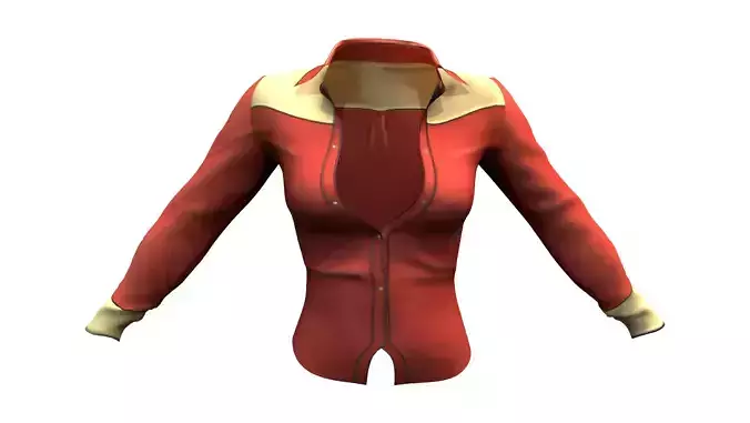 Open Front Deep Cleavage Cowgirl Western Shirt