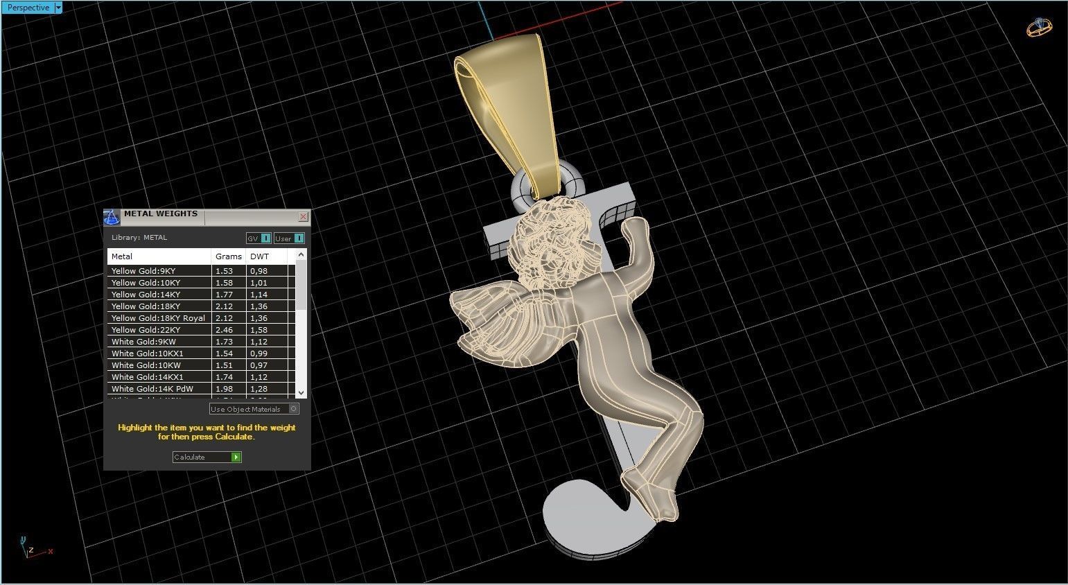 Pendant Letter J 3D print model_17