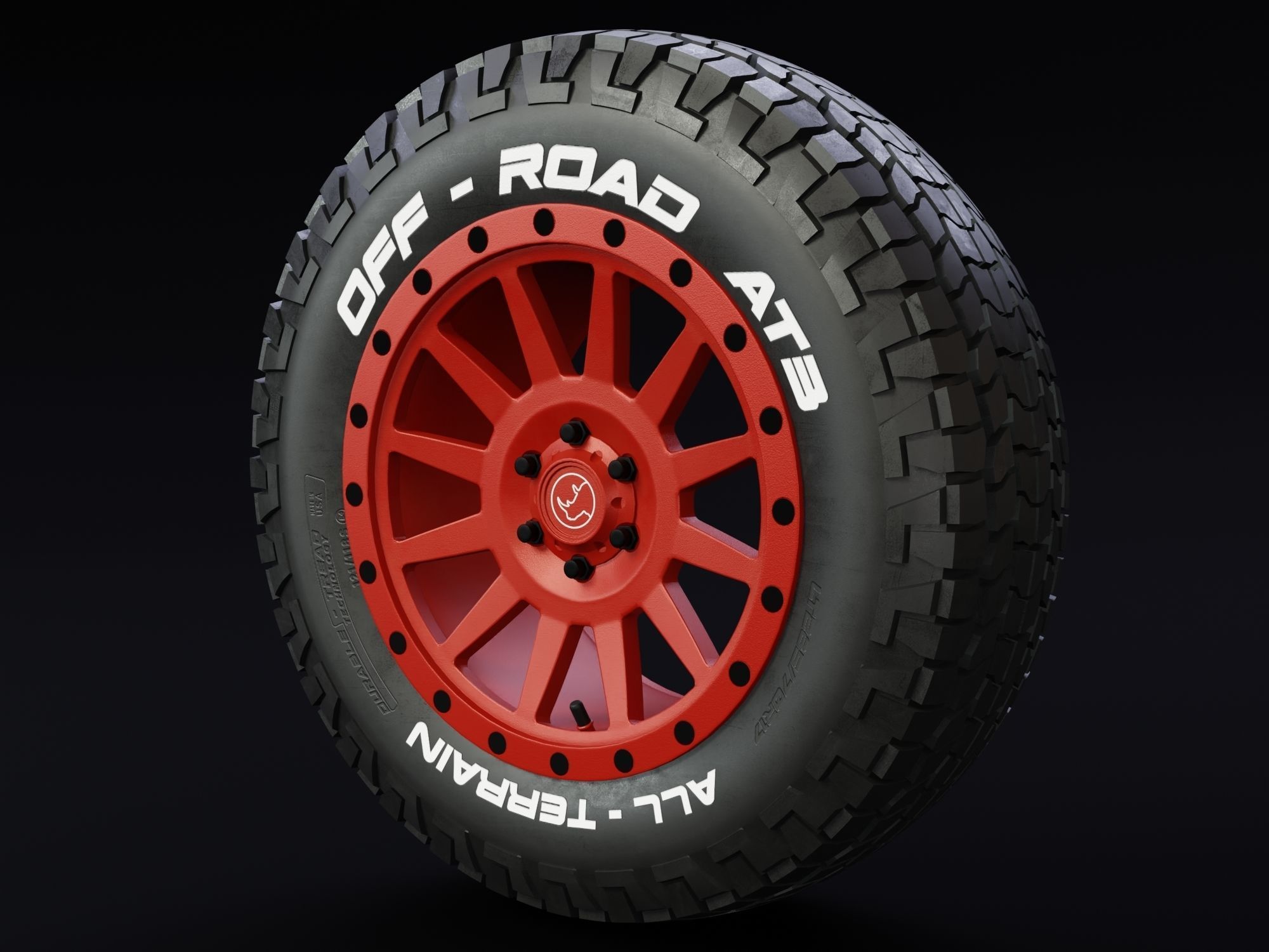 3D model Wheel Tire Off Road Bundle VR / AR / lowpoly CGTrader