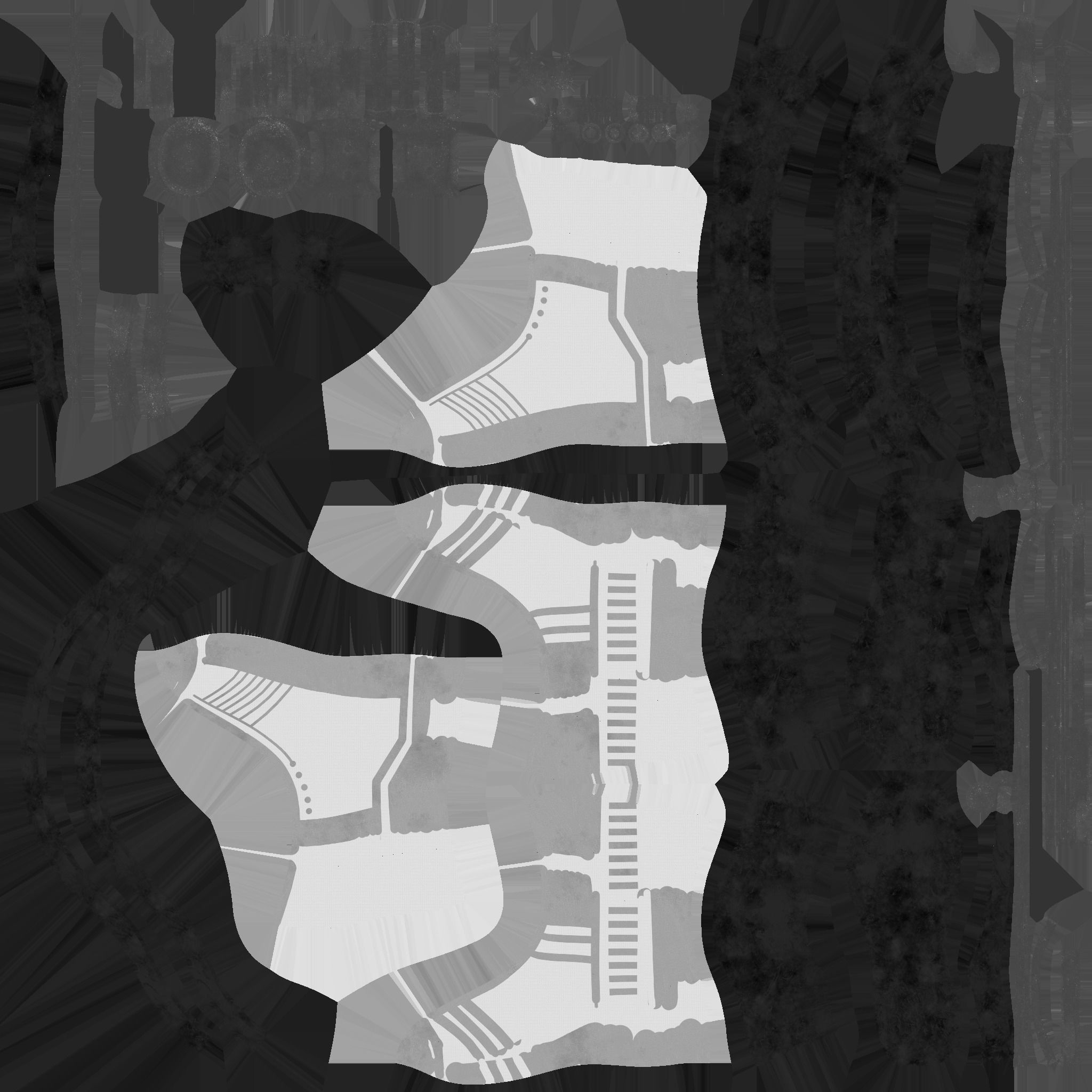 SciFi Boots A01 Full Black - Character Design Fashion Low-poly 3D model_23