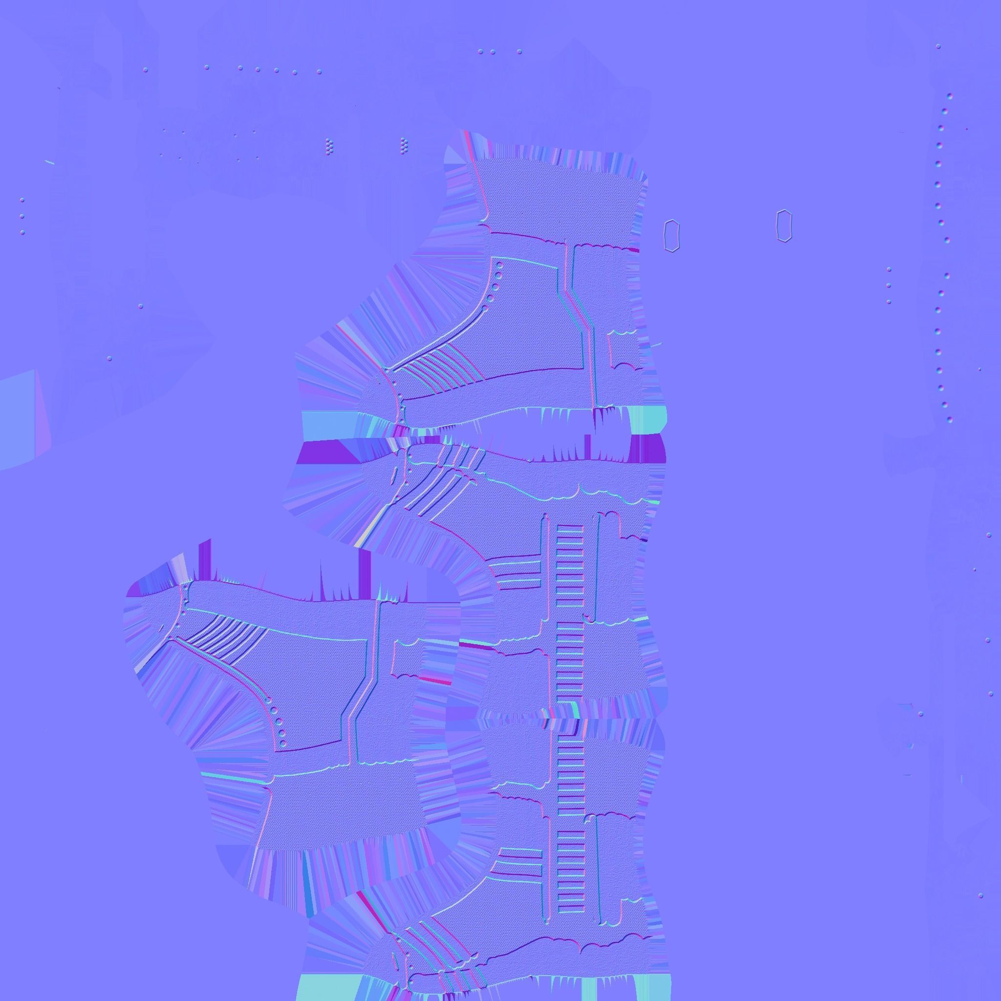 SciFi Boots A01 Full Black - Character Design Fashion Low-poly 3D model_22