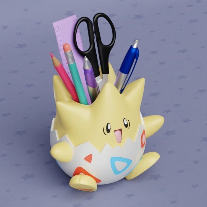 Togepi Pokemon Planter Pen Holder 3D print model_4