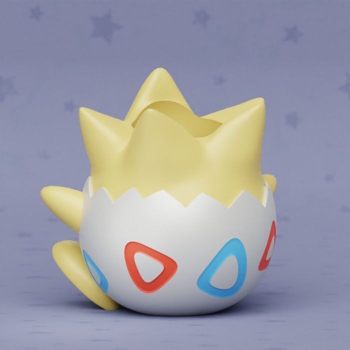 Togepi Pokemon Planter Pen Holder 3D print model_3