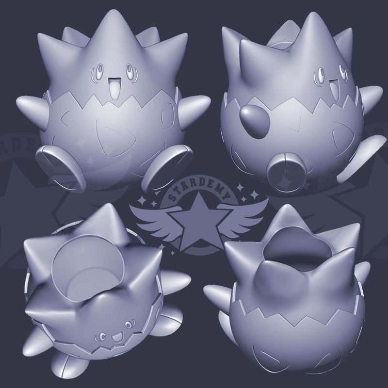 Togepi Pokemon Planter Pen Holder 3D print model_1