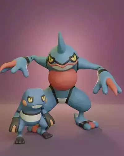 Pokemon - Croagunk and Toxicroak