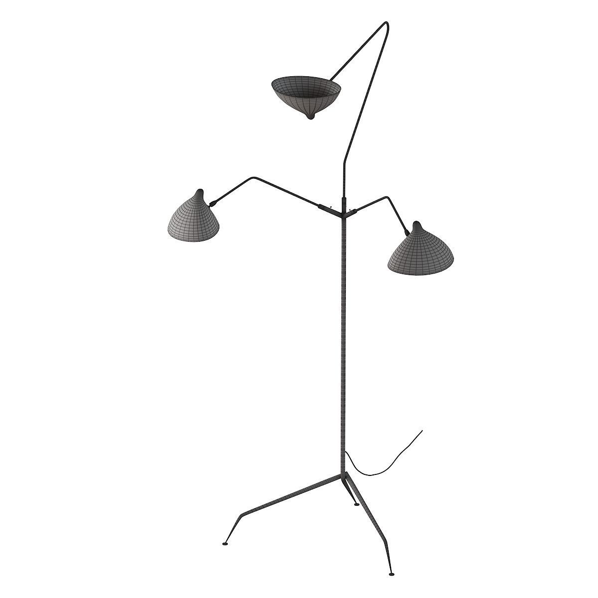 Lampadaire 3 Bras 3D model_18