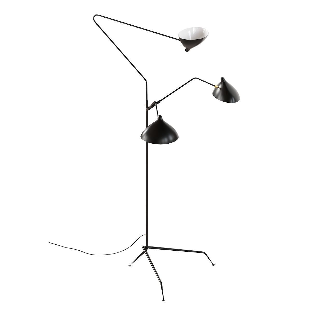 Lampadaire 3 Bras 3D model_11
