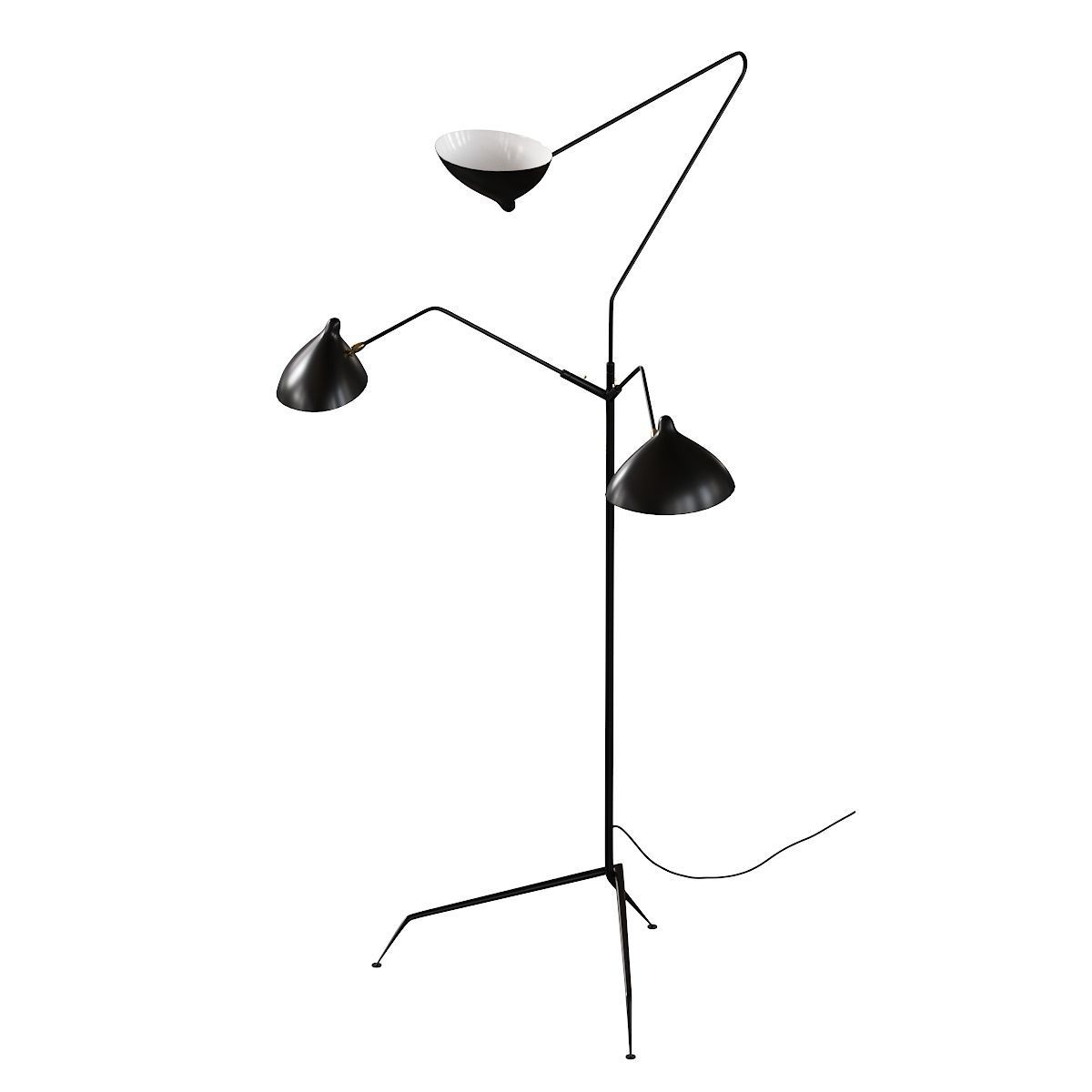 Lampadaire 3 Bras 3D model_2