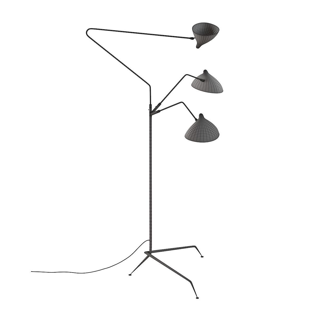 Lampadaire 3 Bras 3D model_19