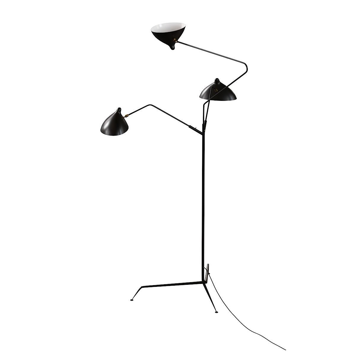 Lampadaire 3 Bras 3D model_6