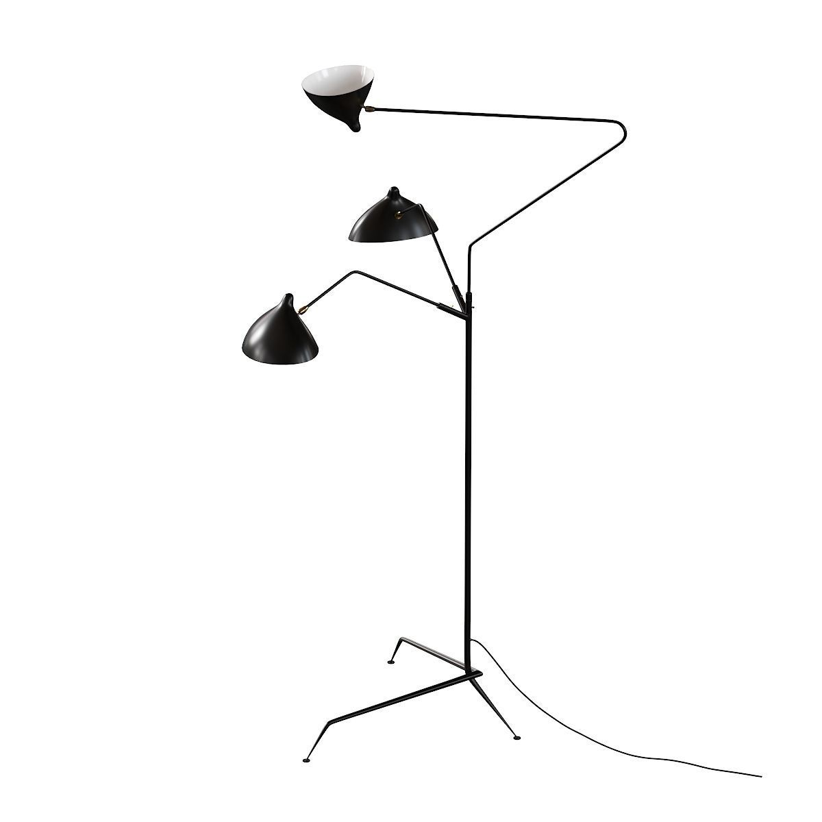 Lampadaire 3 Bras 3D model_5